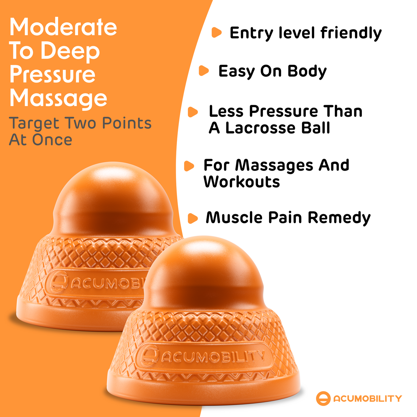 Acumobility Moderate Flat-Base Lacrosse Ball 2 Pack - Chiropractor ...