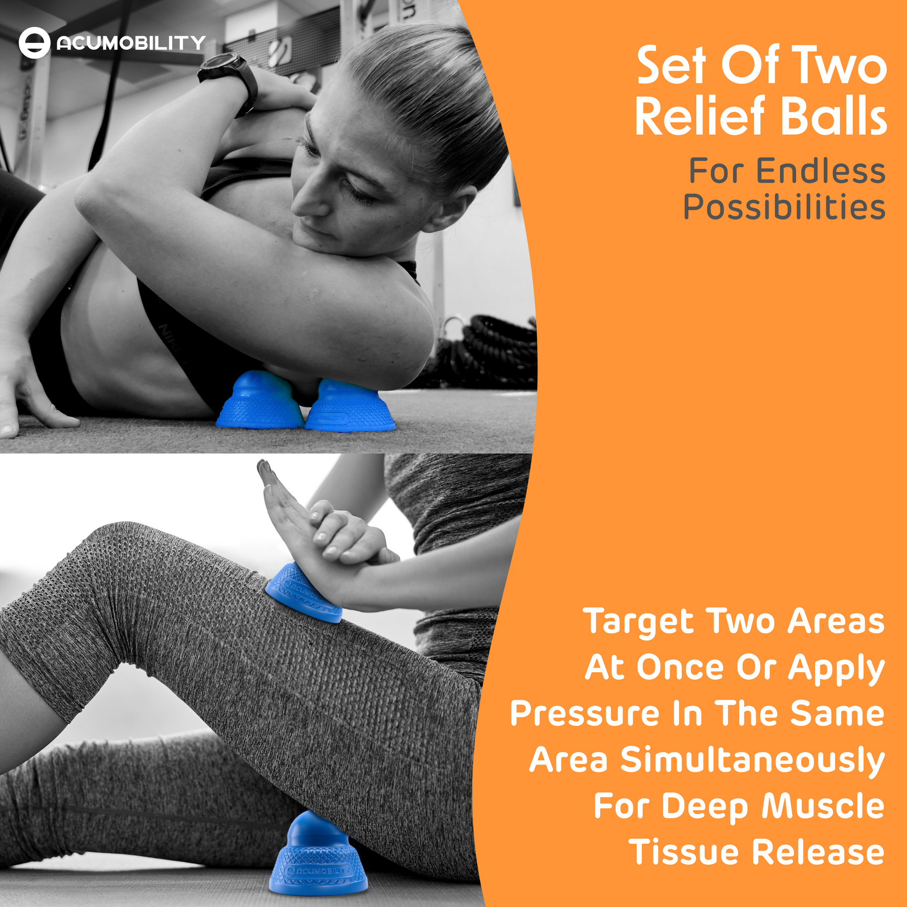 Zenzation Athletics Dual Massage Therapy Balls 2 Pack Brand New